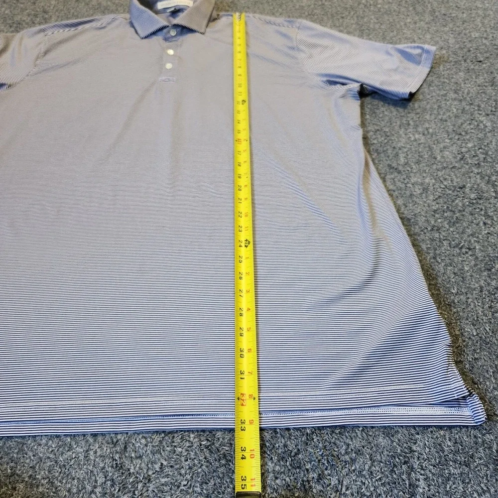 Holderness Bourne The Perkins Navy And White Men's Polo Shirt Size Xxl - Picture 4 of 7